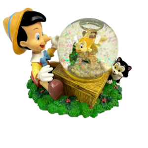 Disney Enesco Pinocchio Cleo Figaro Mini Snow Globe Collectible